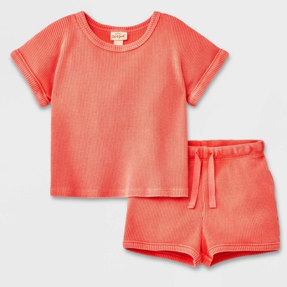 Cat & Jack Other - Baby Solid Top & Bottom Set - Cat & Jack Orange Newborn